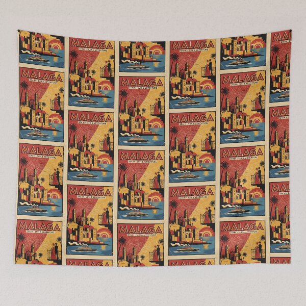 Item preview, Malaga Spain 1950s Vintage Travel Tourism designed and sold by TravelersGems.