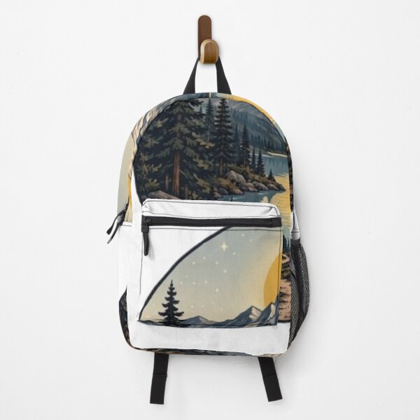 Item preview, Majestic Mountain Lake Sunset Wilderness Art designed and sold by Northern Glow Art.