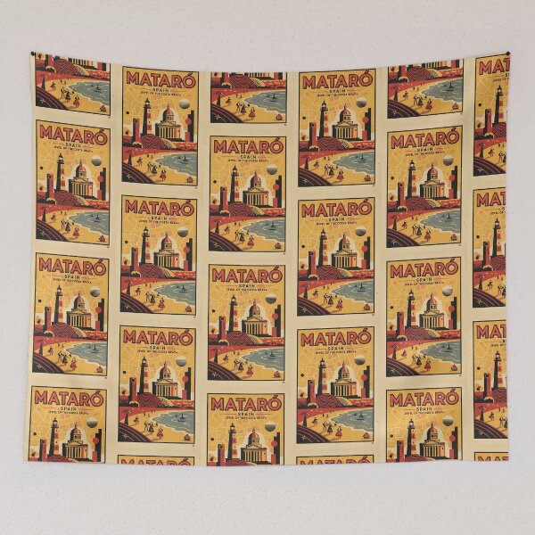 Item preview, Mataro Spain 1950s Vintage Travel Tourism designed and sold by TravelersGems.