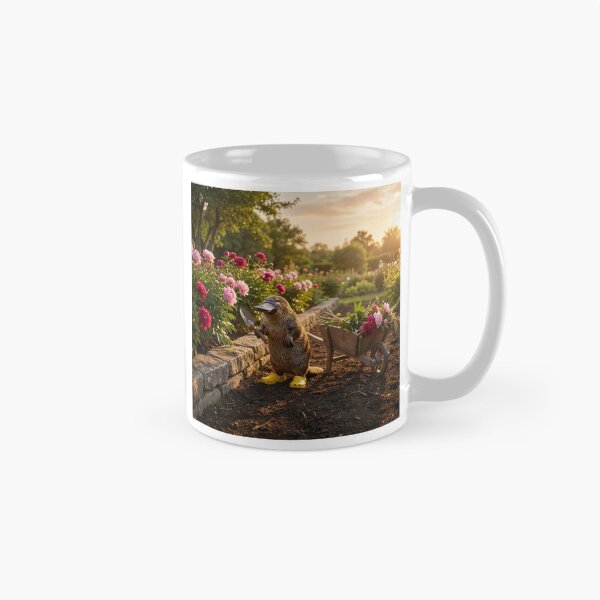 Item preview, Platypus Gathers Peonies in Her Garden designed and sold by Tridentulus.