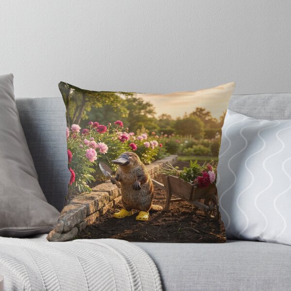 Item preview, Platypus Gathers Peonies in Her Garden designed and sold by Tridentulus.