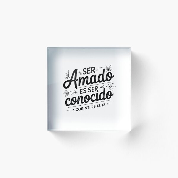 Item preview,  Ser Amado Es Ser Conocido Spanish Christian T-Shirt | 1 Corinthians 13:12 Elegant Faith Gift designed and sold by EvolusionPro.