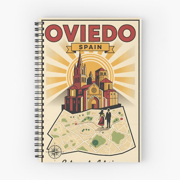Item preview, Oviedo Spain 1950s Vintage Travel Tourism designed and sold by TravelersGems.