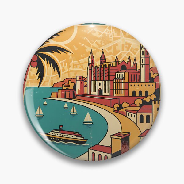 Item preview, Palma Spain 1950s Vintage Travel Tourism designed and sold by TravelersGems.