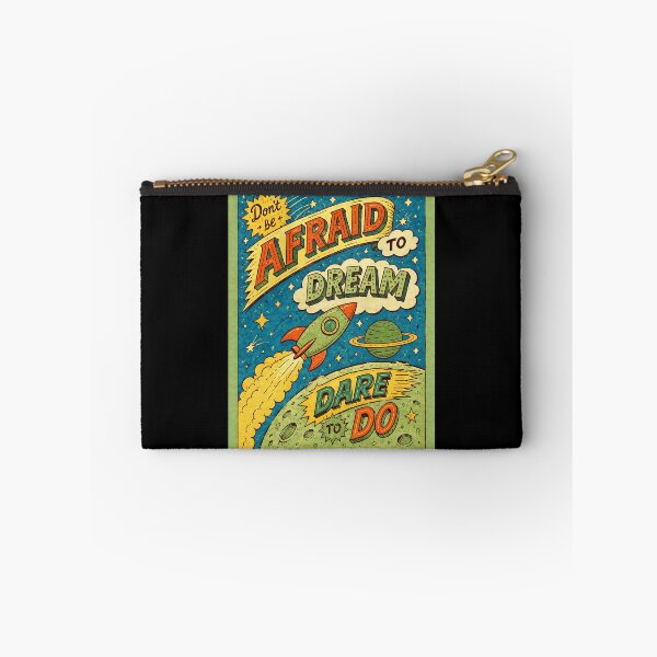 Item preview, Retro Space Motivation Poster With Rocket Dream And Dare designed and sold by ferminhays.