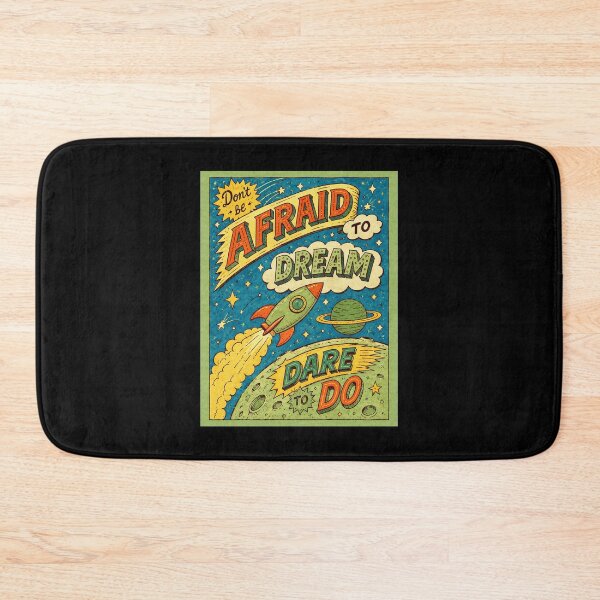 Item preview, Retro Space Motivation Poster With Rocket Dream And Dare designed and sold by ferminhays.