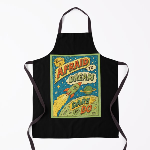Item preview, Retro Space Motivation Poster With Rocket Dream And Dare designed and sold by ferminhays.