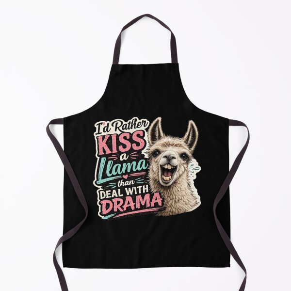 Item preview, I'd Rather Kiss a Llama Than Deal with Drama Funny Llama Lover Design designed and sold by extrisiceye.