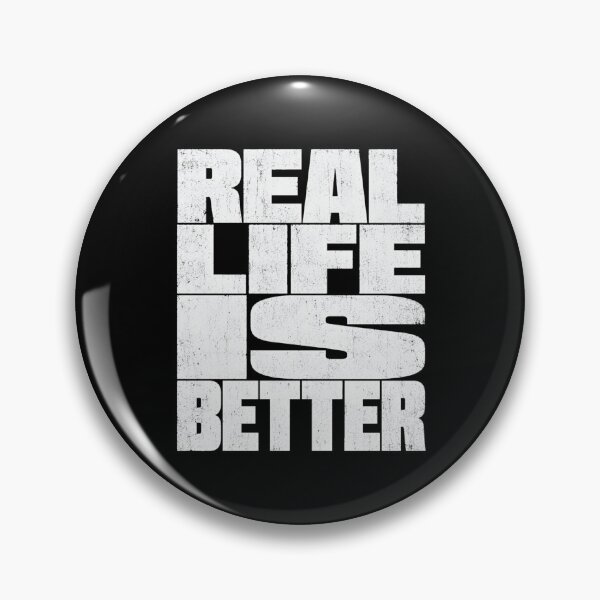 Item preview, Real Life Is Better Brutalist Graphic Tee designed and sold by PhylonBoxx.