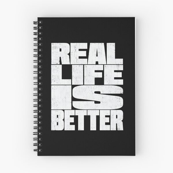 Item preview, Real Life Is Better Brutalist Graphic Tee designed and sold by PhylonBoxx.
