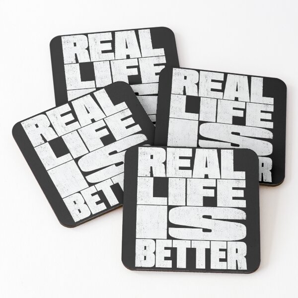 Item preview, Real Life Is Better Brutalist Graphic Tee designed and sold by PhylonBoxx.