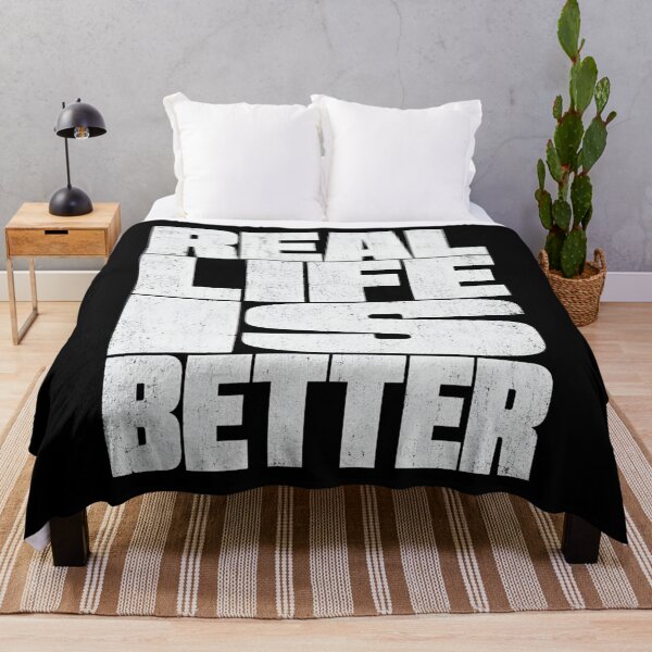 Item preview, Real Life Is Better Brutalist Graphic Tee designed and sold by PhylonBoxx.