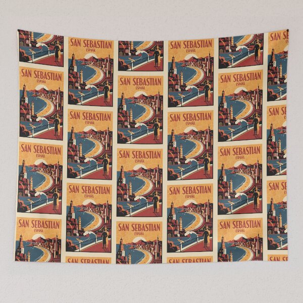 Item preview, San Sebastian Spain 1950s Vintage Travel Tourism designed and sold by TravelersGems.