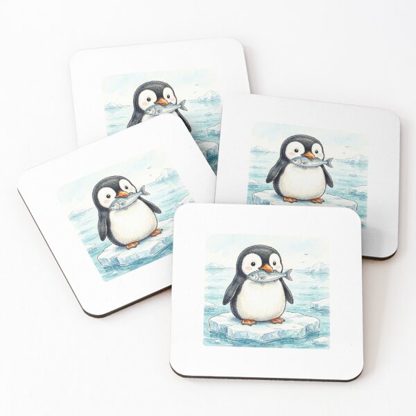 Item preview, penguin eating a fish designed and sold by FunnyfrenchDs.