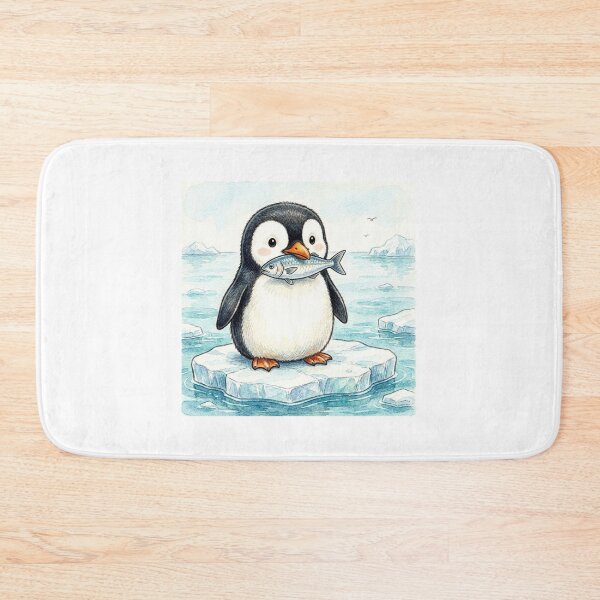 Item preview, penguin eating a fish designed and sold by FunnyfrenchDs.