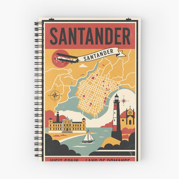 Item preview, Santander de la Laguna Spain 1950s Vintage Travel Tourism designed and sold by TravelersGems.