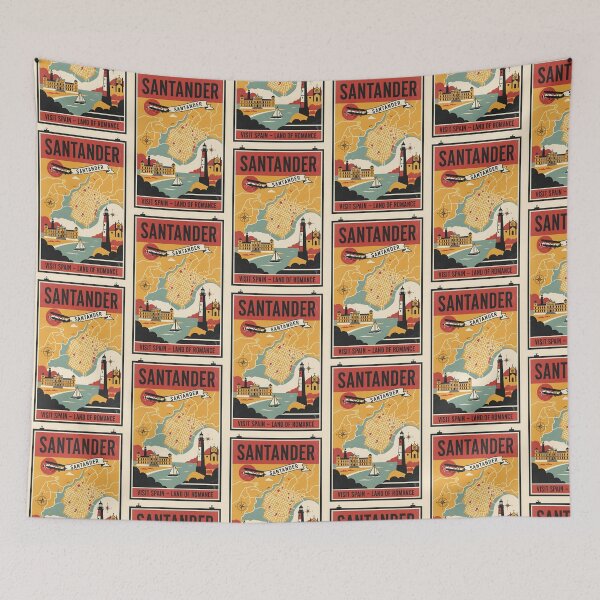 Item preview, Santander de la Laguna Spain 1950s Vintage Travel Tourism designed and sold by TravelersGems.
