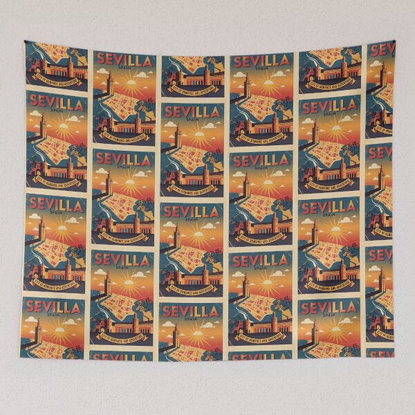 Item preview, Sevilla Spain 1950s Vintage Travel Tourism designed and sold by TravelersGems.