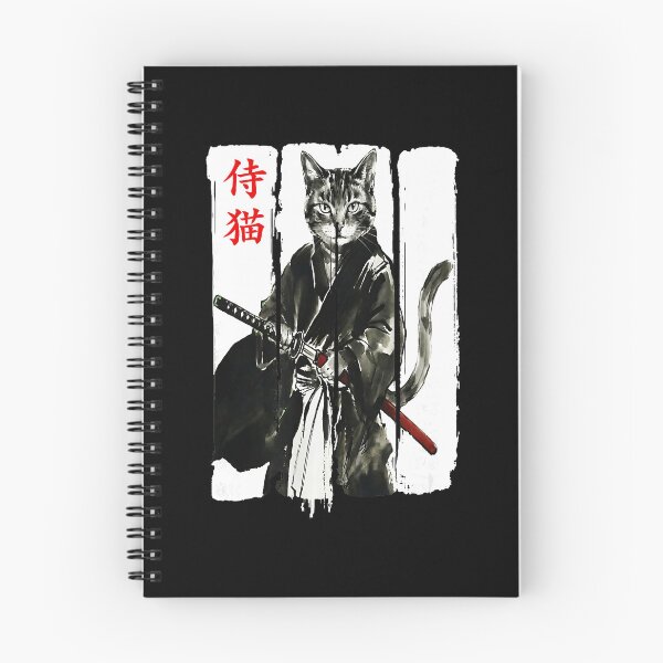 Item preview, Samurai Cat Warrior Ink with Traditional Japanese designed and sold by titanlevi.