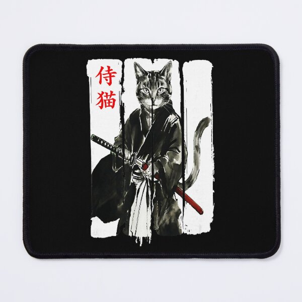 Item preview, Samurai Cat Warrior Ink with Traditional Japanese designed and sold by titanlevi.