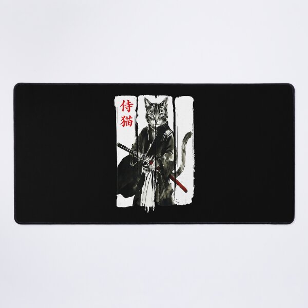 Item preview, Samurai Cat Warrior Ink with Traditional Japanese designed and sold by titanlevi.