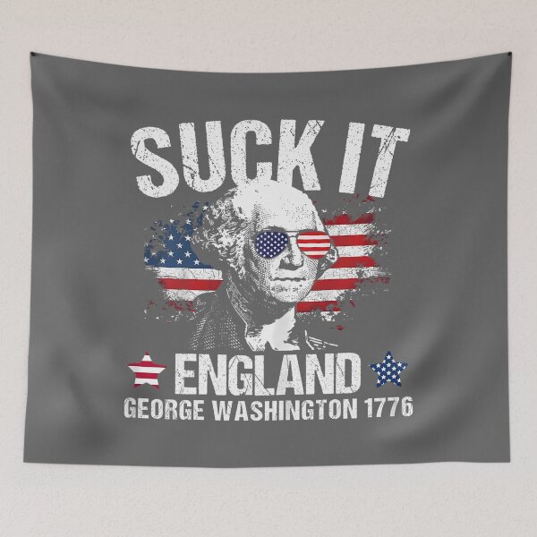 Item preview, Men's Suck-It England Funny 4th July George Washington 1776 designed and sold by KristineLi.