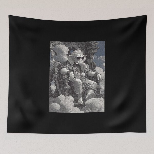 Item preview, Ganesha Cosmic Emperor Vintage Engraving Style designed and sold by PANNARUK THAILAND.