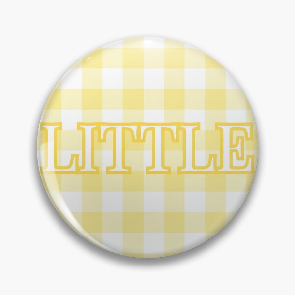 Item preview, Sorority Big/Little "Little" Sticker/Pin - Yellow Gingham designed and sold by The Keepsake Vault.