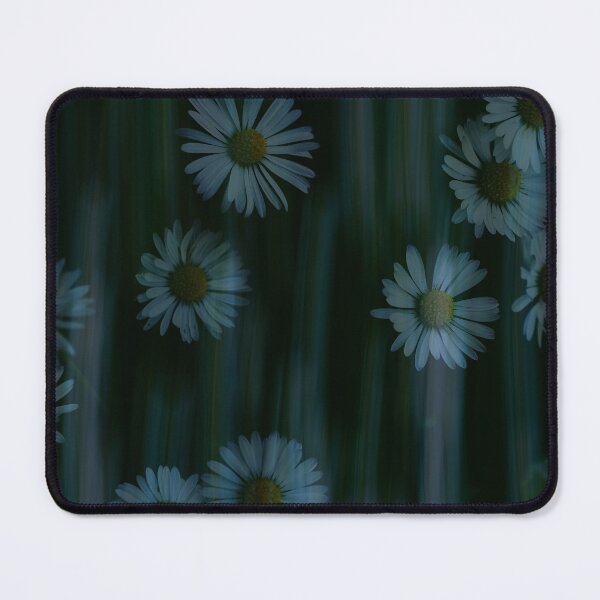 Item preview, White Daisies on Dark Background – Moody Floral Aesthetic Nature Art designed and sold by cabevo.