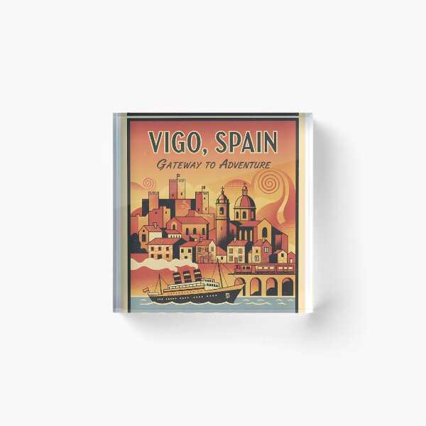 Item preview, Vigo Spain 1950s Vintage Travel Tourism designed and sold by TravelersGems.