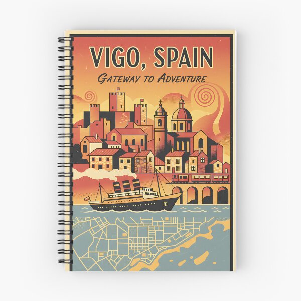 Item preview, Vigo Spain 1950s Vintage Travel Tourism designed and sold by TravelersGems.