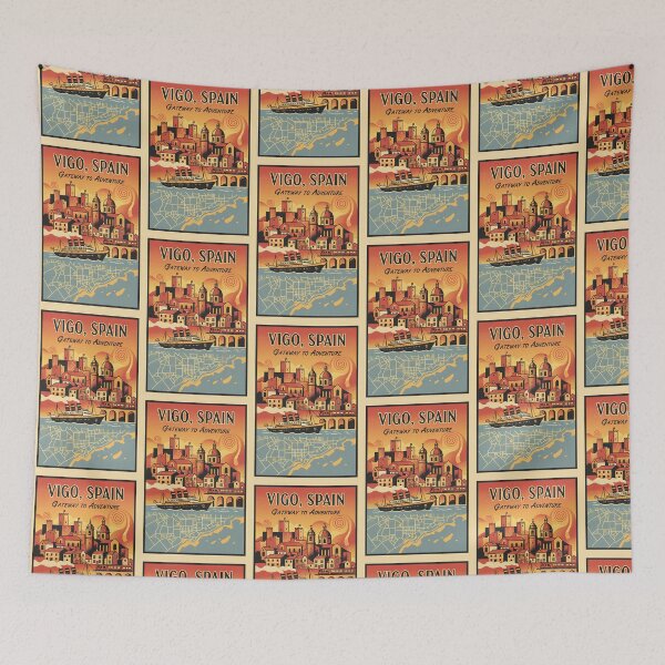 Item preview, Vigo Spain 1950s Vintage Travel Tourism designed and sold by TravelersGems.