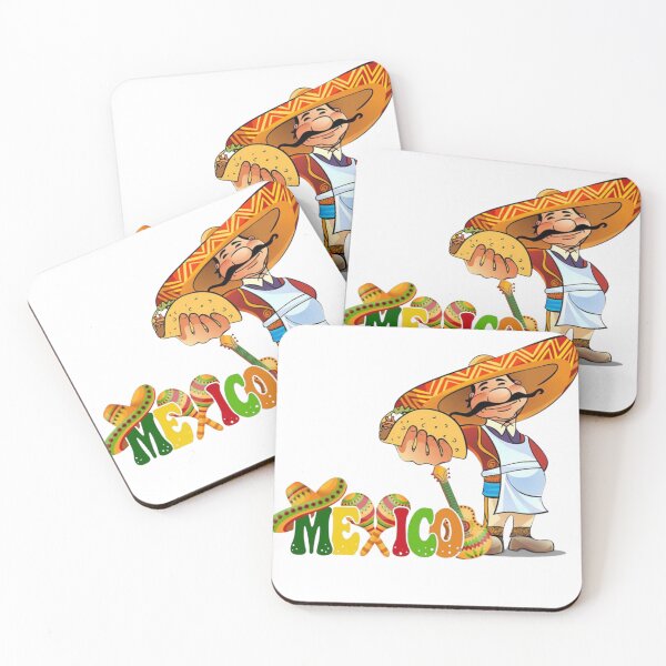 Item preview, Traditional Mexican Man Holding Taco Cartoon designed and sold by A touch of creativity.