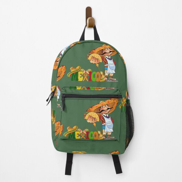 Item preview, Traditional Mexican Man Holding Taco Cartoon designed and sold by A touch of creativity.