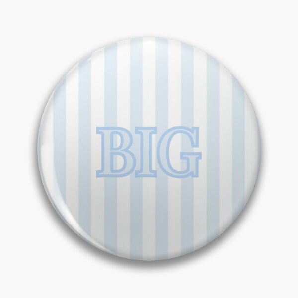 Item preview, Sorority Big/Little "Big" Sticker/Pin - Blue Stripe designed and sold by The Keepsake Vault.