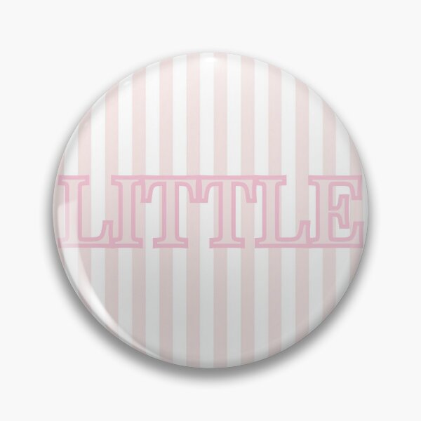 Item preview, Sorority Big/Little "Little" Sticker/Pin - Pink Stripe designed and sold by The Keepsake Vault.