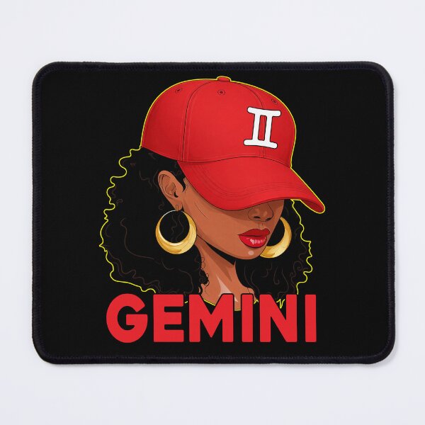 Item preview, Gemini Zodiac Black Woman Red Cap Fashion Design designed and sold by MaxGraphicShirt.