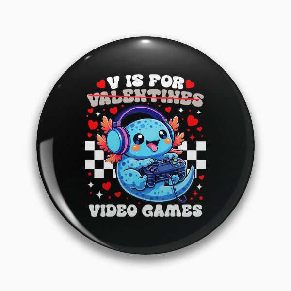 Item preview, Cute Axolotl Gamer Valentine With Hearts and Video Games designed and sold by FGTV2021.