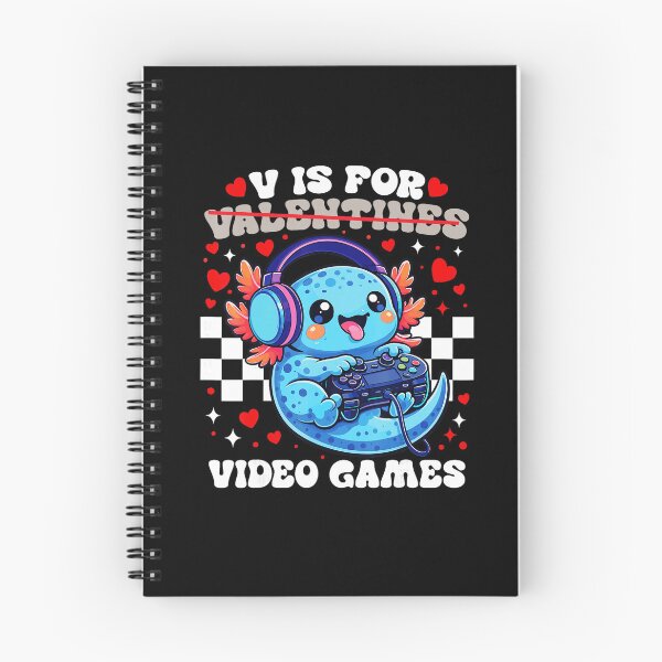 Item preview, Cute Axolotl Gamer Valentine With Hearts and Video Games designed and sold by FGTV2021.