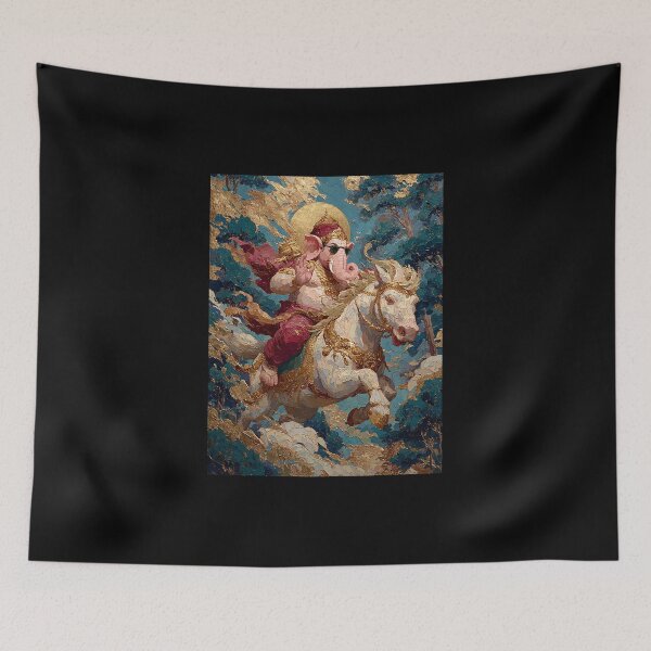 Item preview, Lord Ganesha Cosmic Ascension Gold Leaf Art designed and sold by PANNARUK THAILAND.