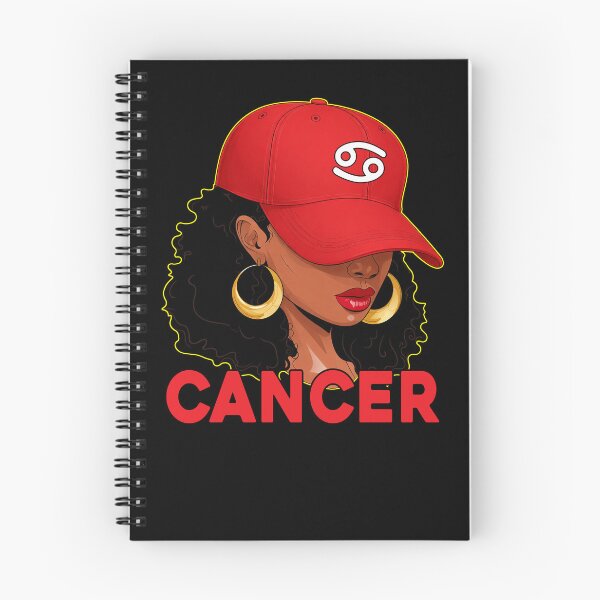 Item preview, Cancer Zodiac Black Woman Red Cap Fashion Design designed and sold by MaxGraphicShirt.