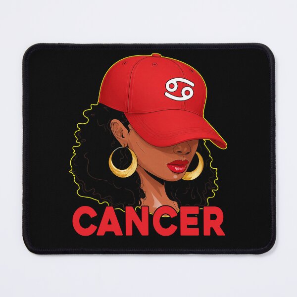 Item preview, Cancer Zodiac Black Woman Red Cap Fashion Design designed and sold by MaxGraphicShirt.