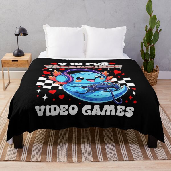 Item preview, Cute Axolotl Gamer Valentine With Hearts and Video Games designed and sold by FGTV2021.