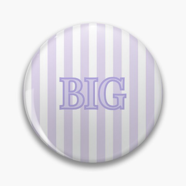 Item preview, Sorority Big/Little "Big" Sticker/Pin - Purple Stripe designed and sold by The Keepsake Vault.