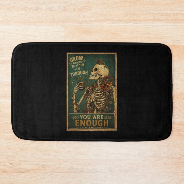 Item preview, Vintage Gothic Skeleton Floral Art With Inspirational Growth designed and sold by ferminhays.