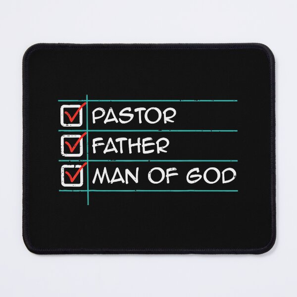 Item preview, Pastor Father Man of God Checklist Christian Dad Statement designed and sold by zamiokaline.
