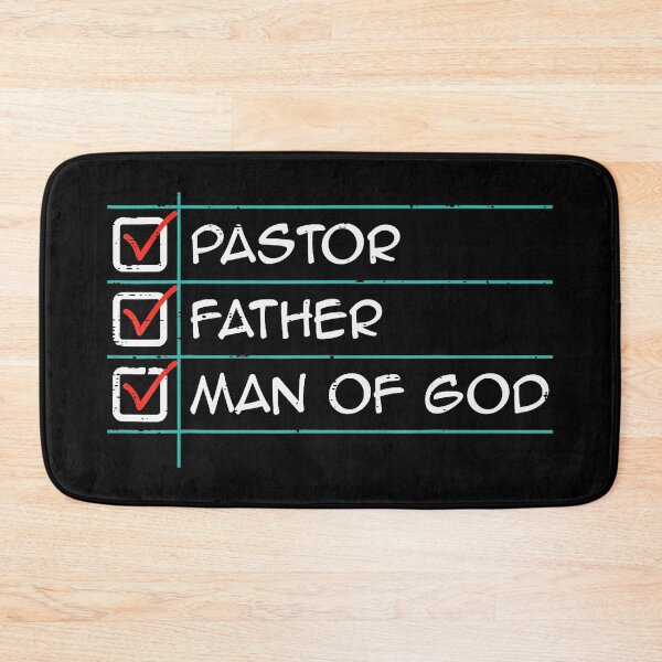 Item preview, Pastor Father Man of God Checklist Christian Dad Statement designed and sold by zamiokaline.