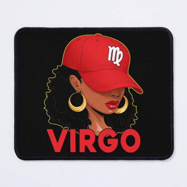 Item preview, Virgo Zodiac Black Woman Red Cap Astrology Fashion Design designed and sold by MaxGraphicShirt.
