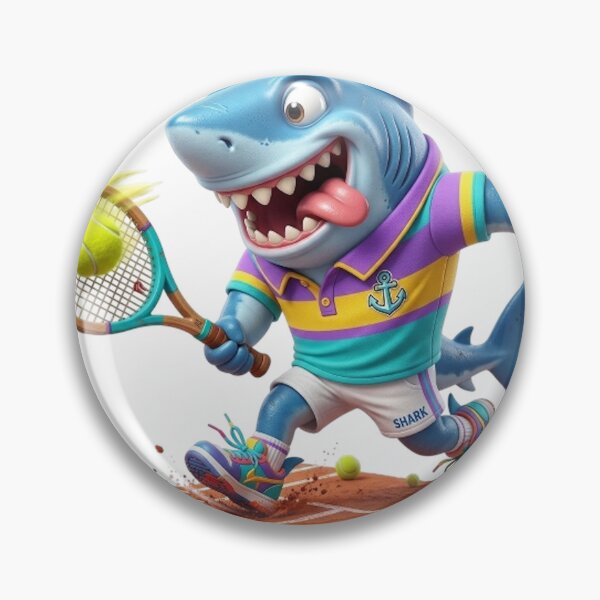 Item preview, FUNNY TENNIS SHARK designed and sold by likbatonboot.