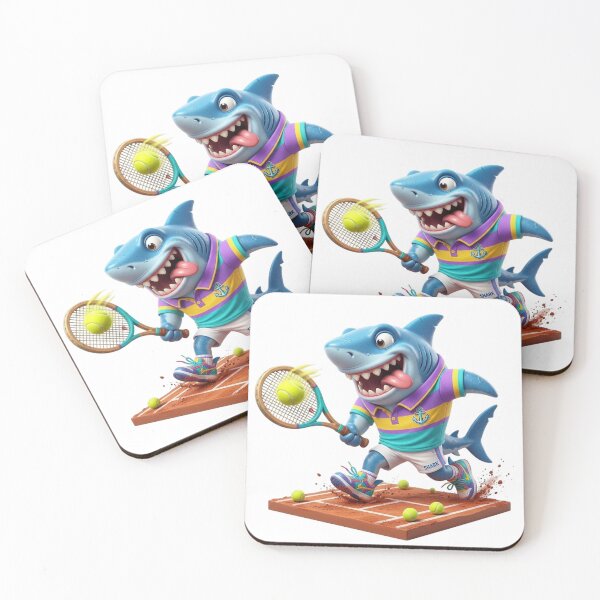 Item preview, FUNNY TENNIS SHARK designed and sold by likbatonboot.